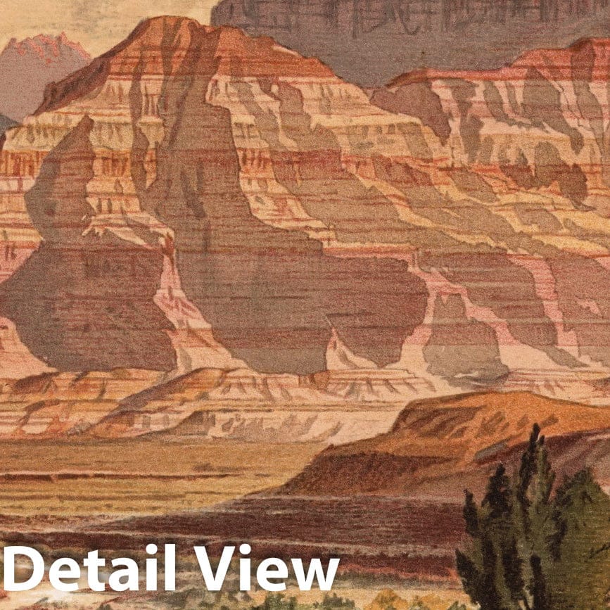 Smithsonian Butte, Virgin River Valley - Geologic Map, 1882
