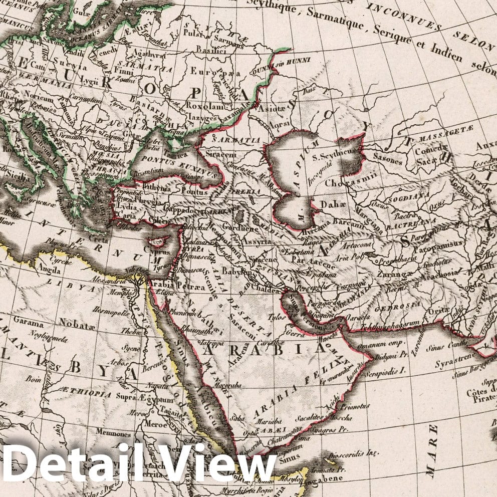 Known World in the Time of Ptolemy, 1812 - Historical Map Print