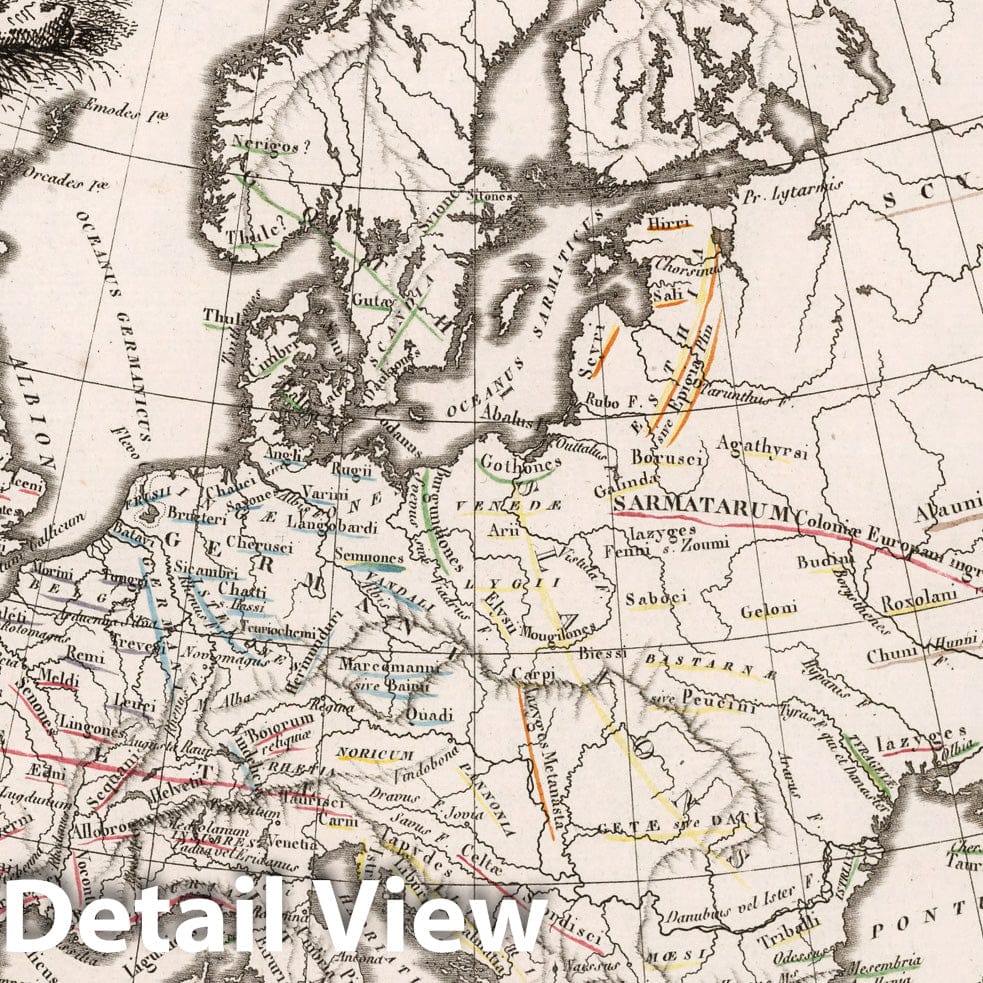 Ancient Europe, 1812 - Historical Map Print