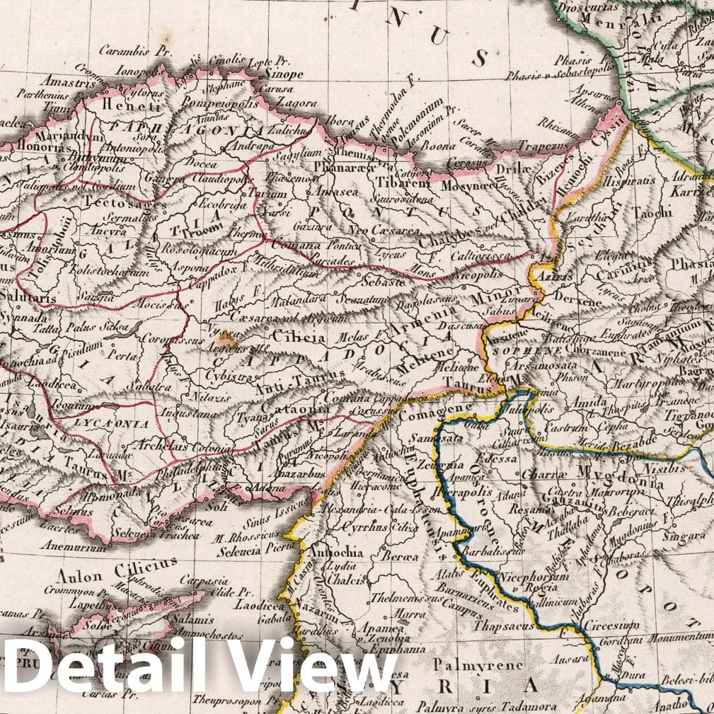 Asia Minor, Armenia, Caucasus, and Syria, 1812 - Historical Map Print
