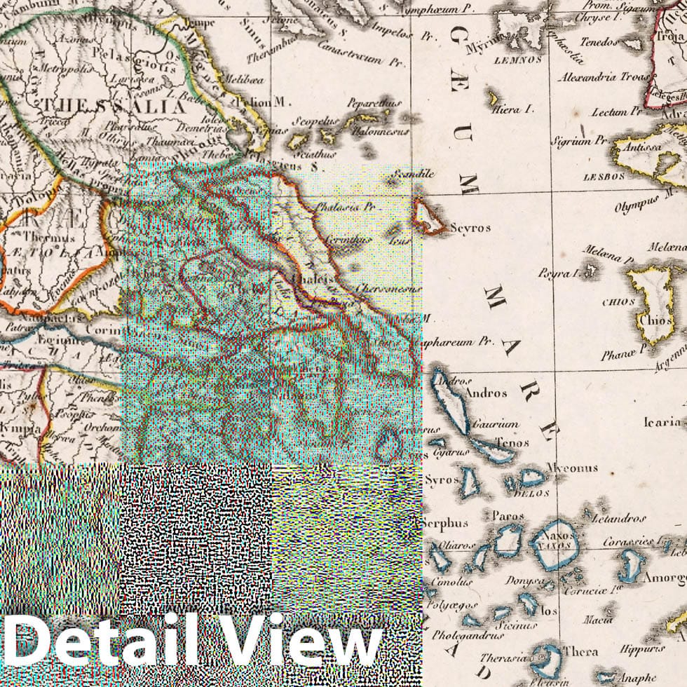 Ancient Greece, 1812 - Historical Map Print