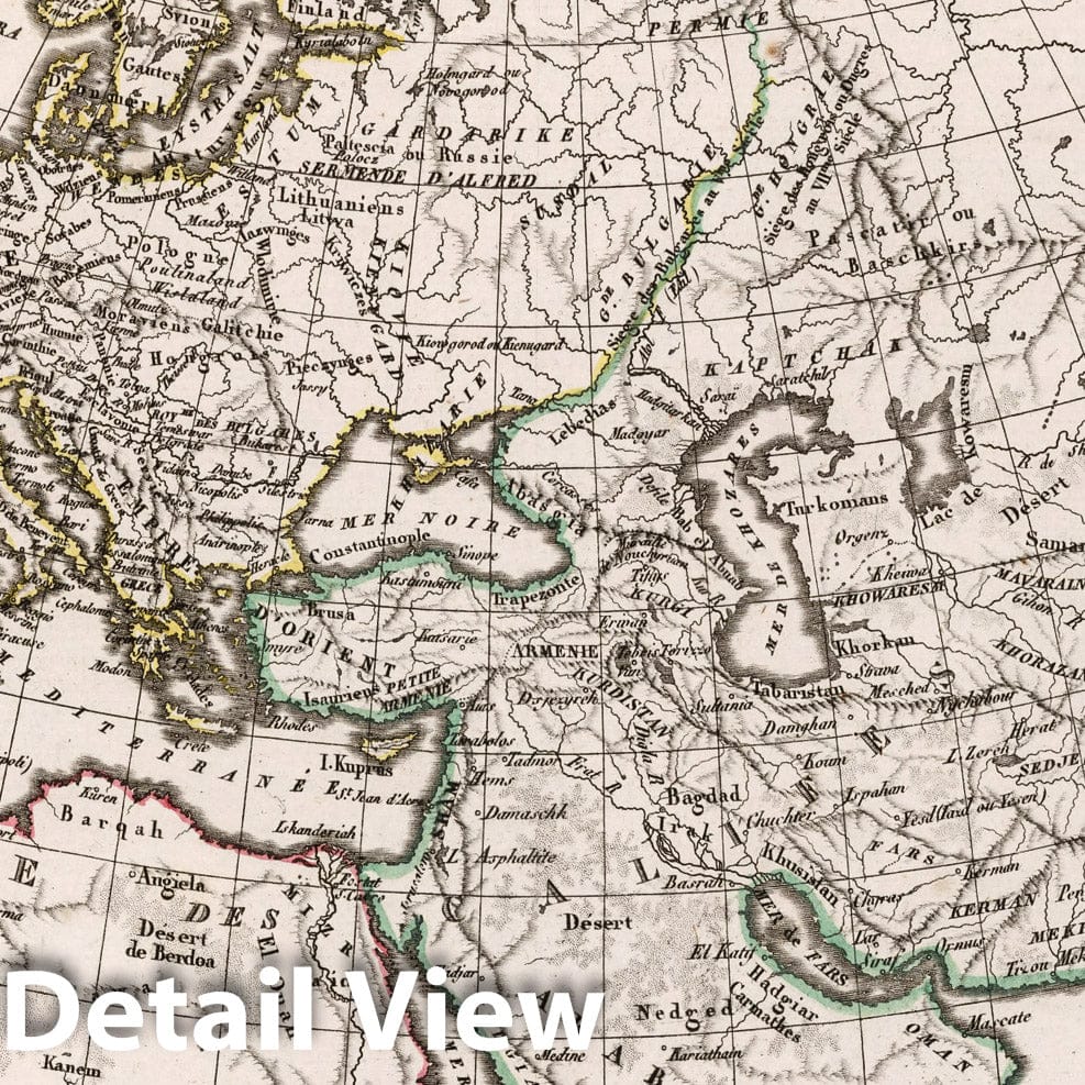 Geography of the Middle Ages, 9th-10th Centuries, 1812 - Historical Map Print