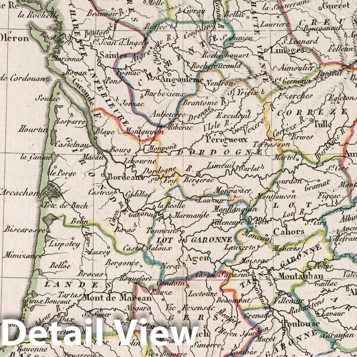 Western French Empire, 1812 - Historical Map Print