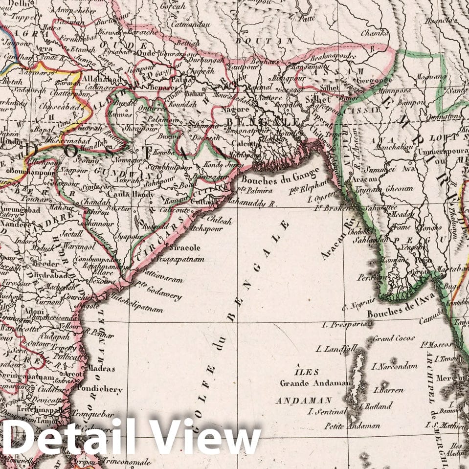 India, 1812 - Historical Map Print