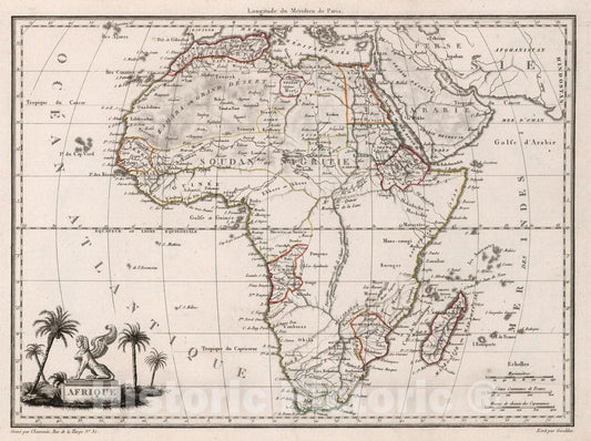 Historic Map : World Atlas Map, Afrique. 1812 - Vintage Wall Art