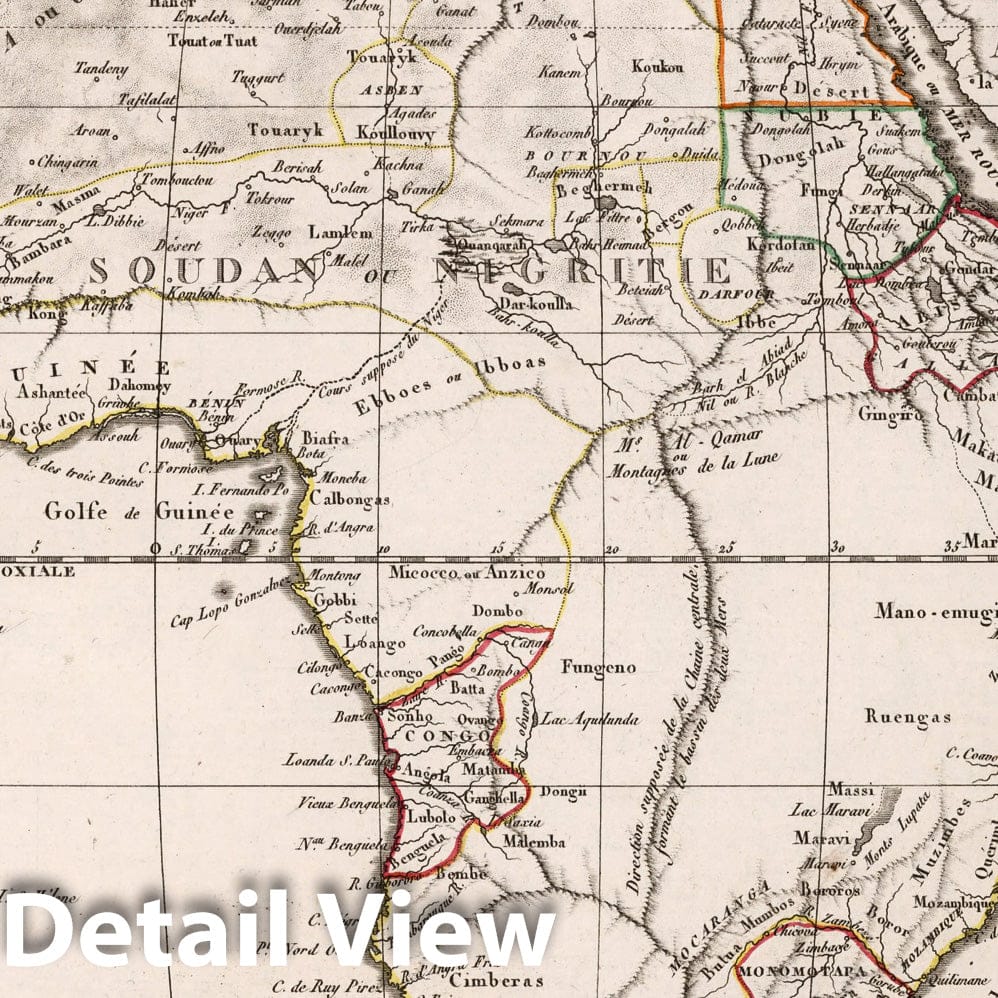 Africa 1812 Historical Map Print