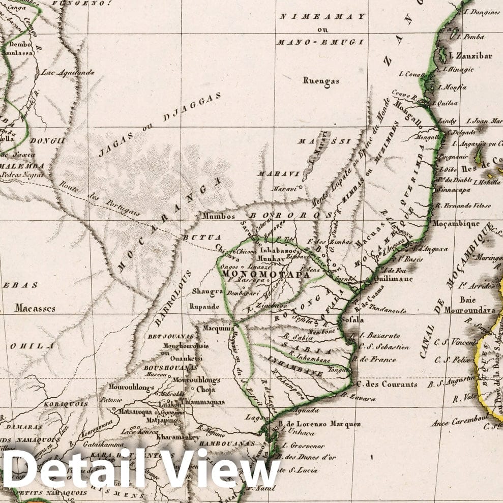 Southern Africa, 1812 - Historical Map Print