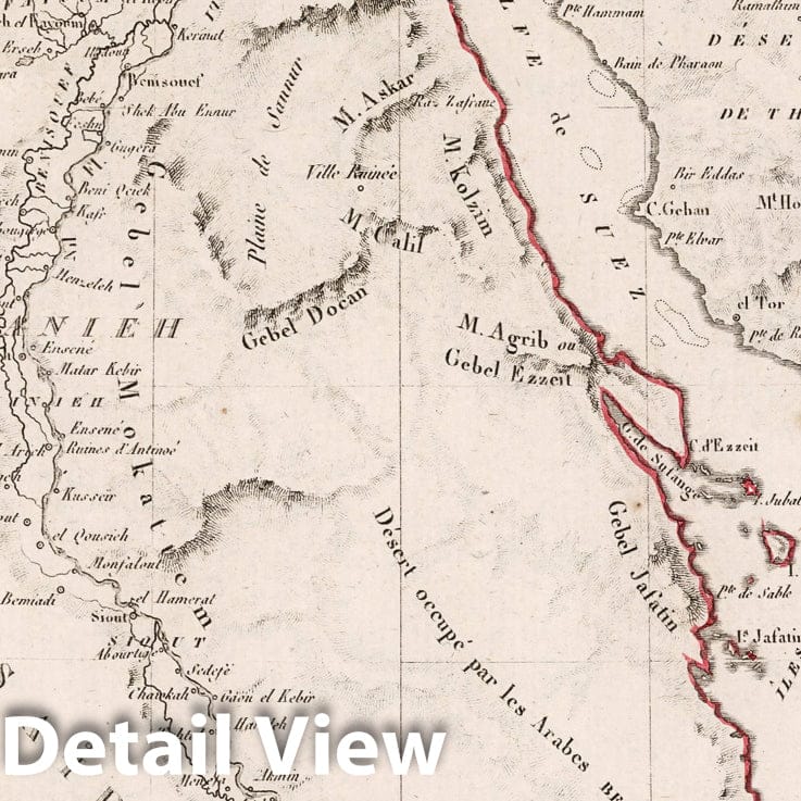 Egypt, 1812 - Historical Map Print