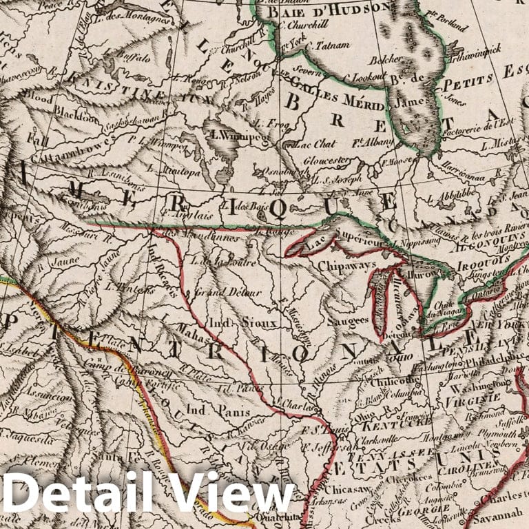 North America 1812 Historical Map Print