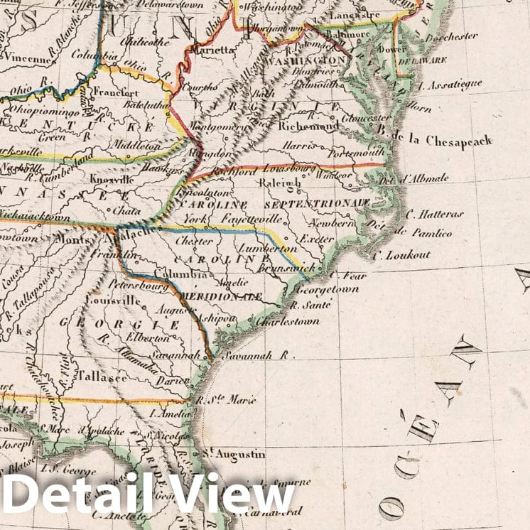 United States and Greater Antilles, 1812 - Historical Map Print