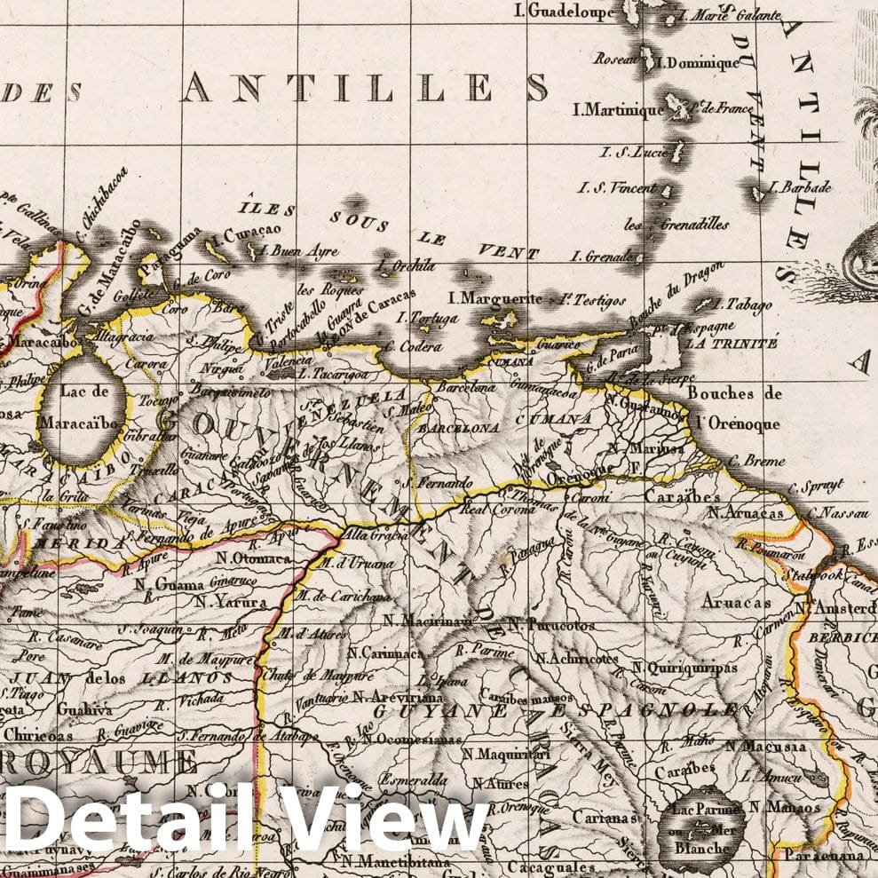 Colombia, Venezuela, and Guyana, 1812 - Historical Map Print