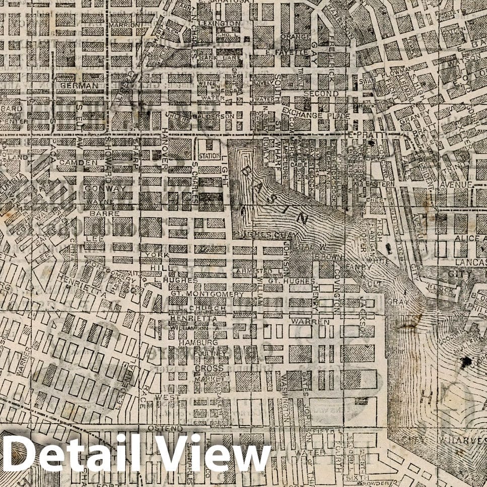 Historic Map : World Atlas Map, Baltimore. 1882 - Vintage Wall Art