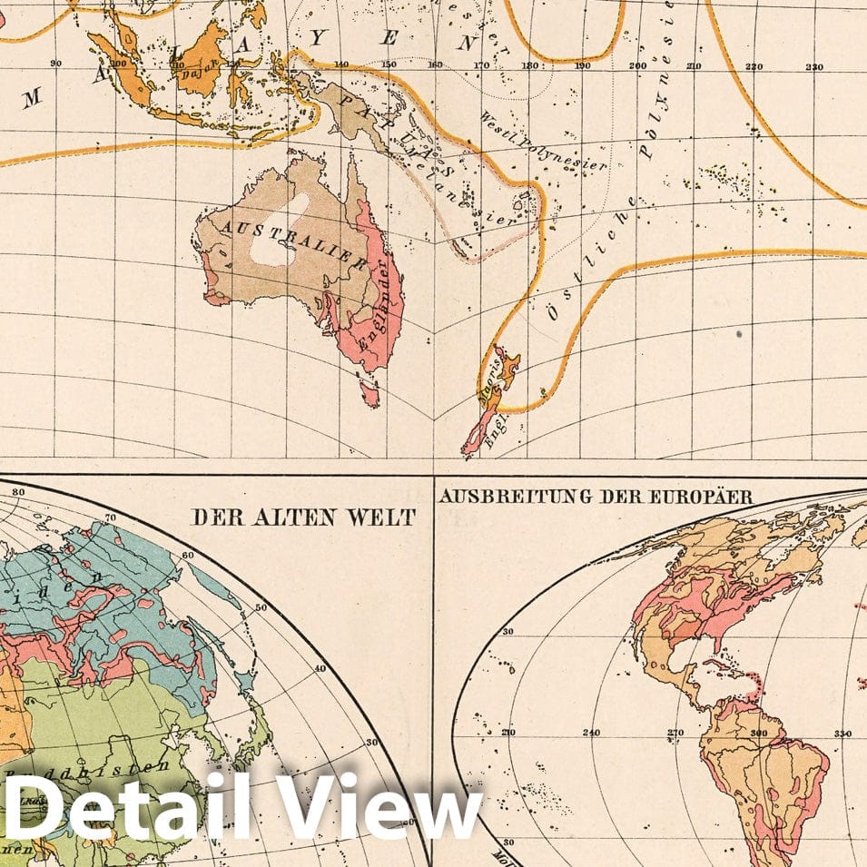 Peoples of the World, 1902 - Historical Map Print
