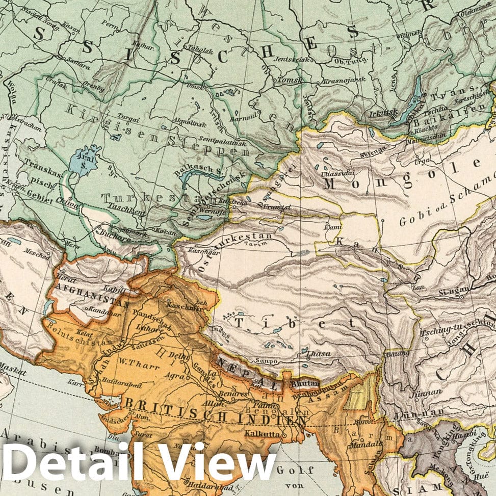 Asia 1902 Historical Map Print