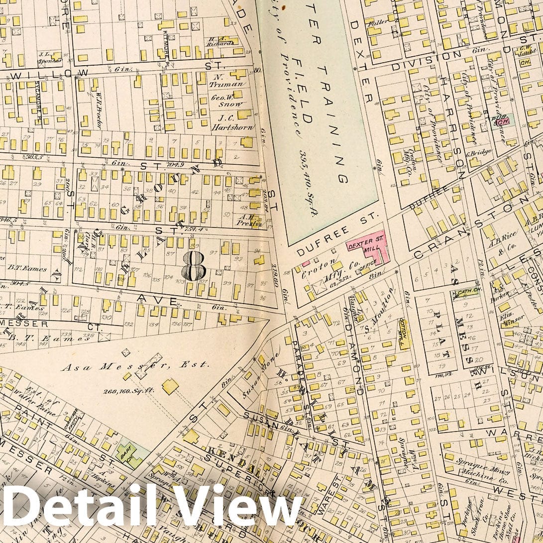 Providence, Rhode Island - Plate No. 15, 1882 - Historical Map Print