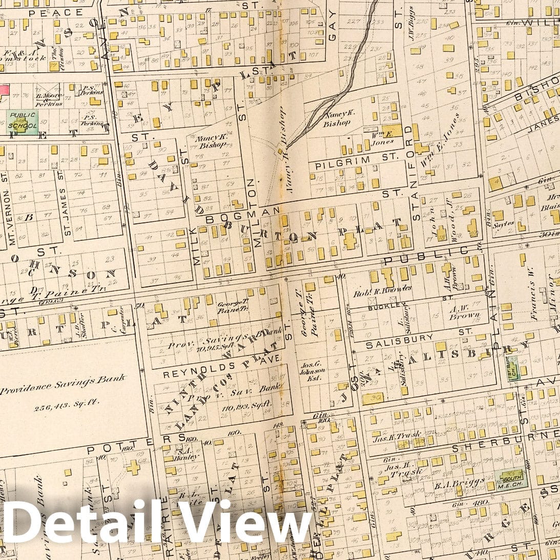 Providence, Rhode Island - Plate No. 17, 1882 - Historical Map Print