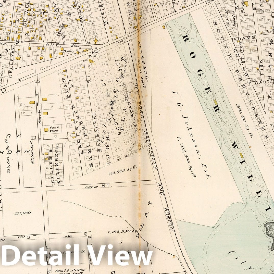 Providence, Rhode Island - Plate No. 19, 1882 - Historical Map Print