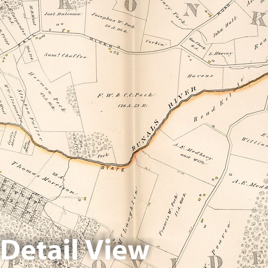 Seekonk and East Providence, Rhode Island - Property Map, 1882