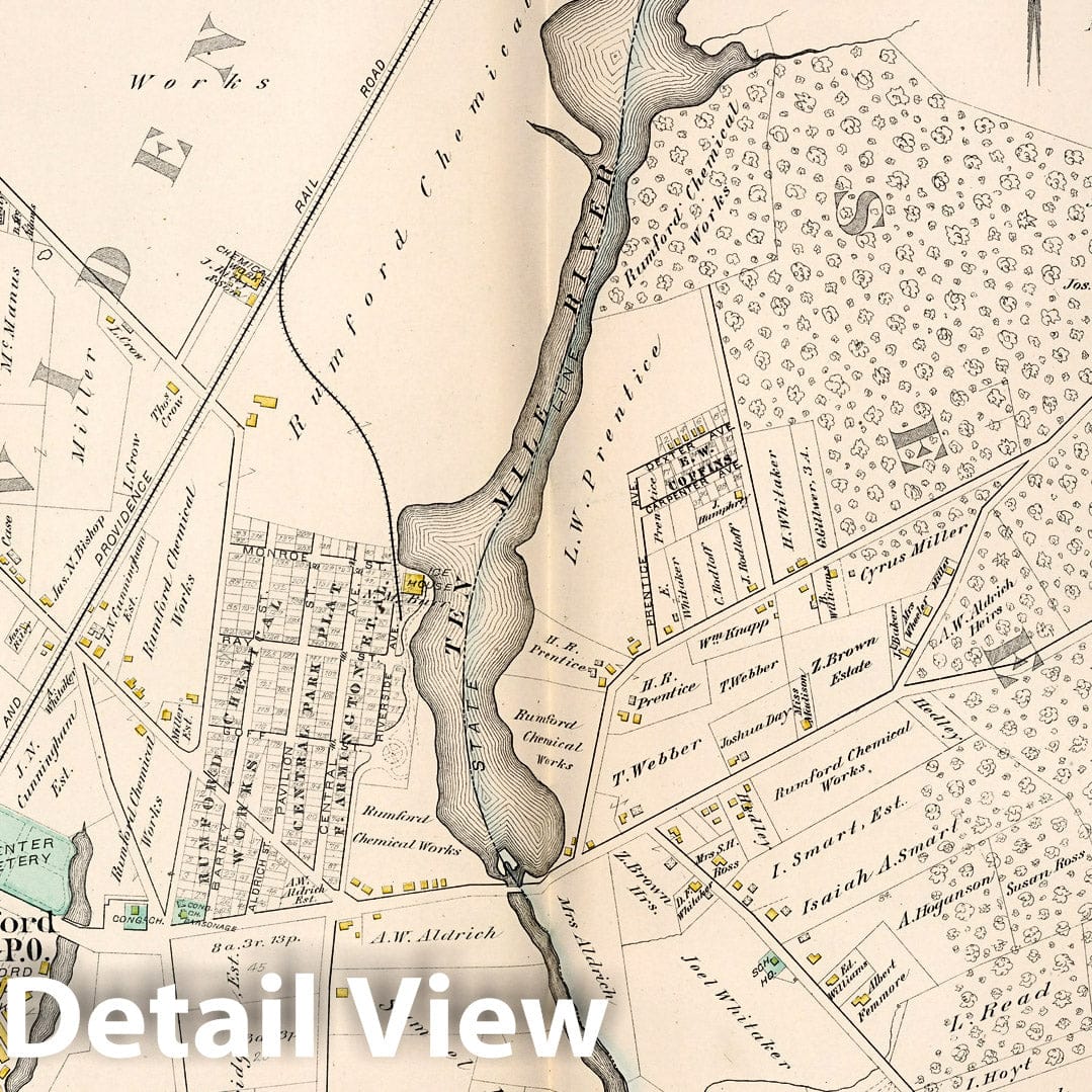 Seekonk and East Providence - Plate No. 27, 1882 - Historical Map Print