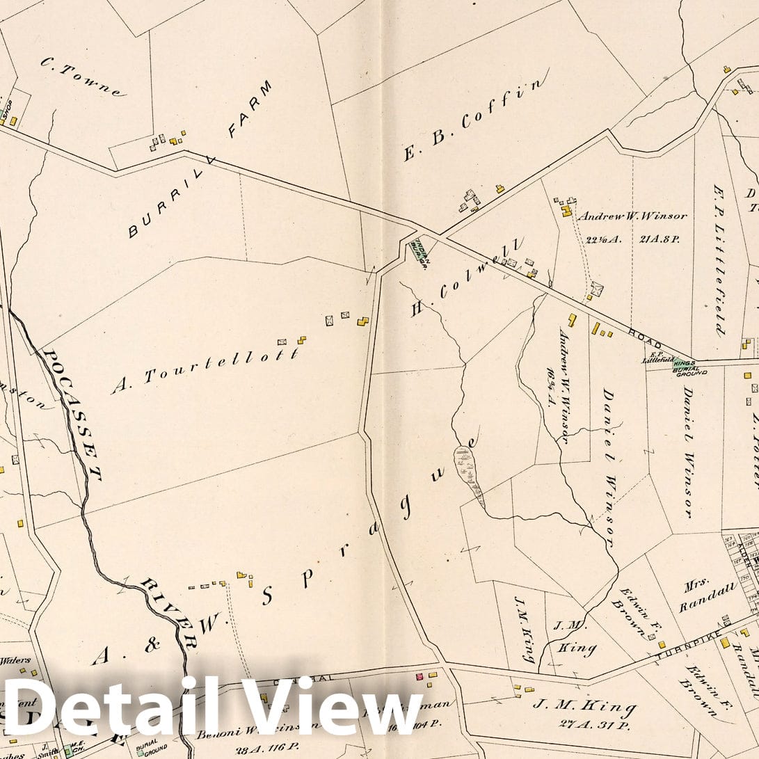Johnston, Rhode Island - Property Map, 1882 - Historical Atlas Reproduction