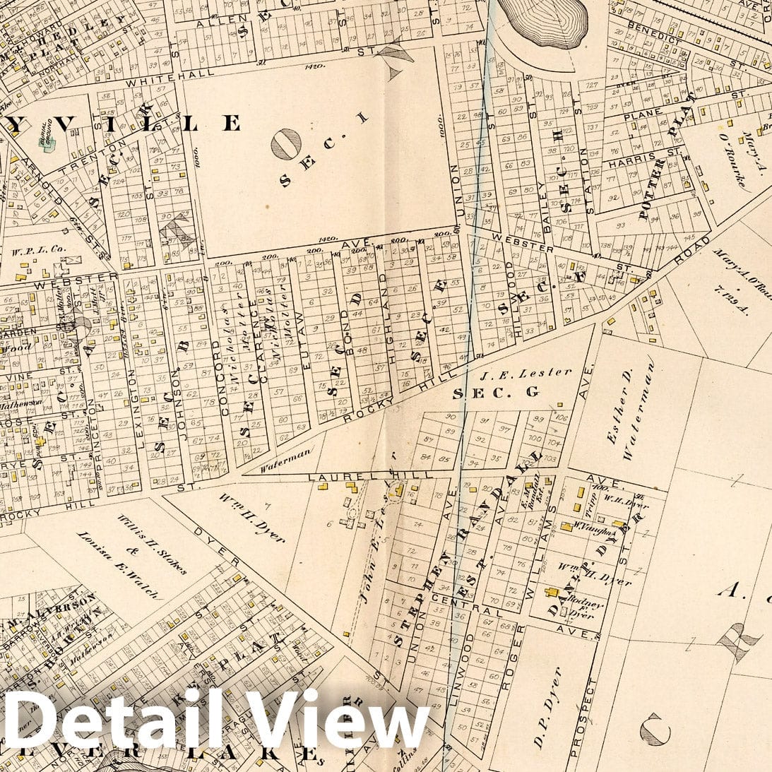 Providence, Johnston & Cranston, Rhode Island - 1882 Atlas Plate No. 38