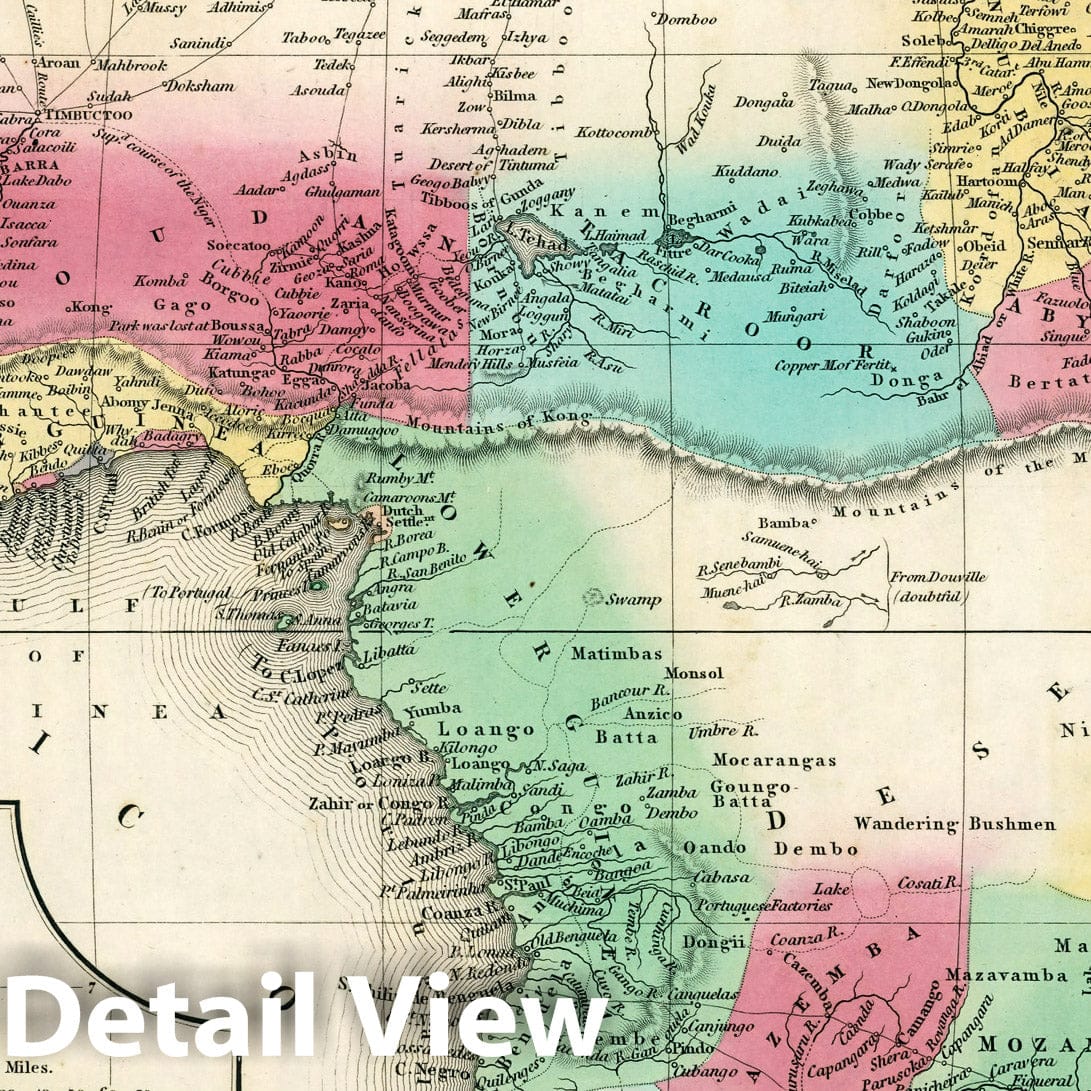 Africa with Liberia and Monrovia, 1834 - Historical Map Print