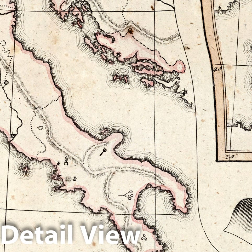 Italy, 1799 - Historical Topographic Map Print