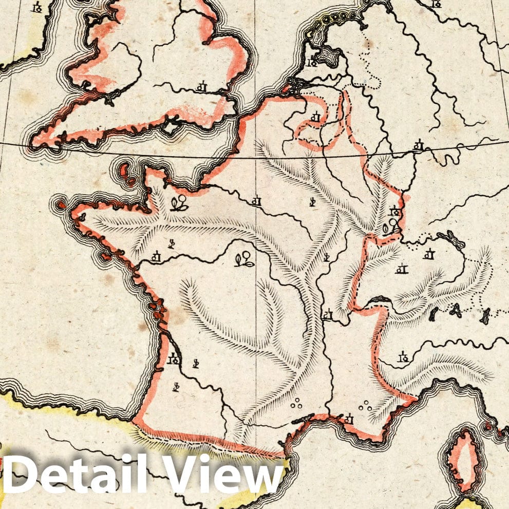 Europe 1799 - Historical Topographic Map Print