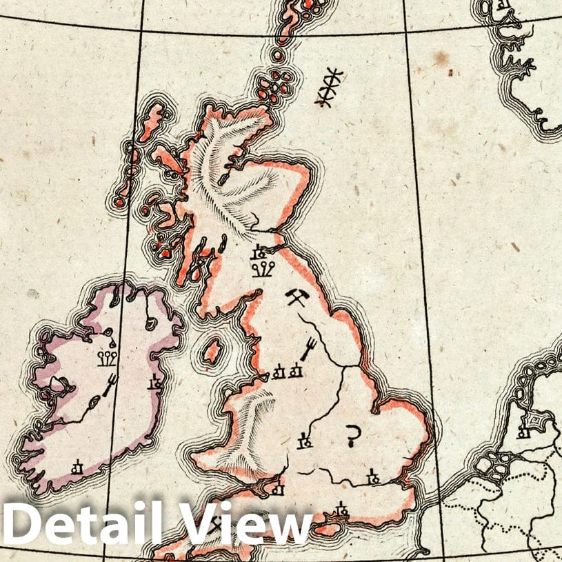 Great Britain and Ireland 1799 Topographic Map Print