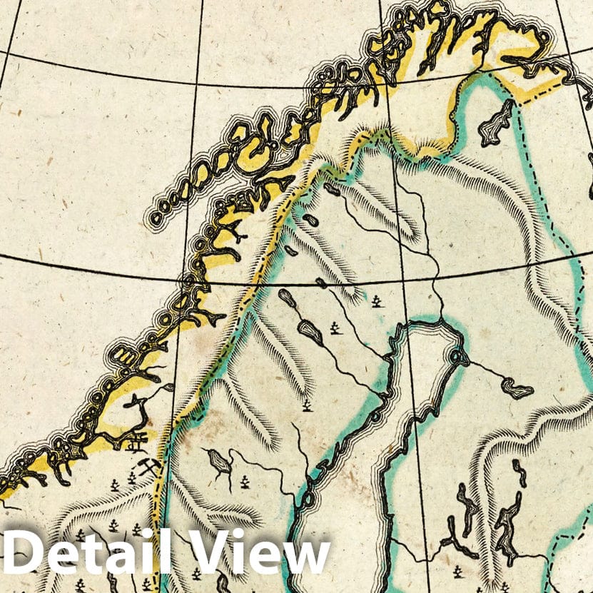 Norway, Sweden, and Denmark, 1799 - Historical Map Print