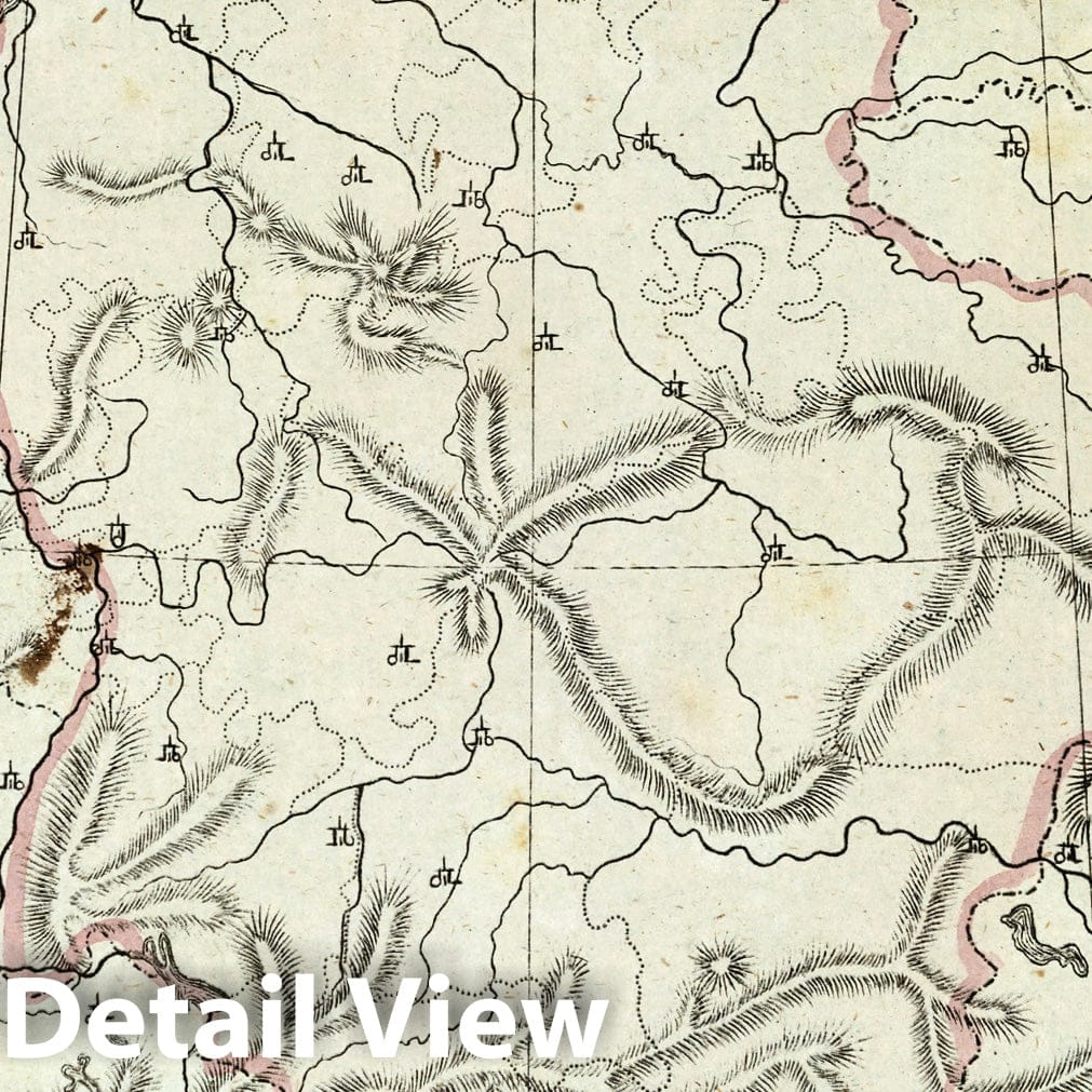 Germany 1801 Topographic Map Print - Gaspari School Atlas