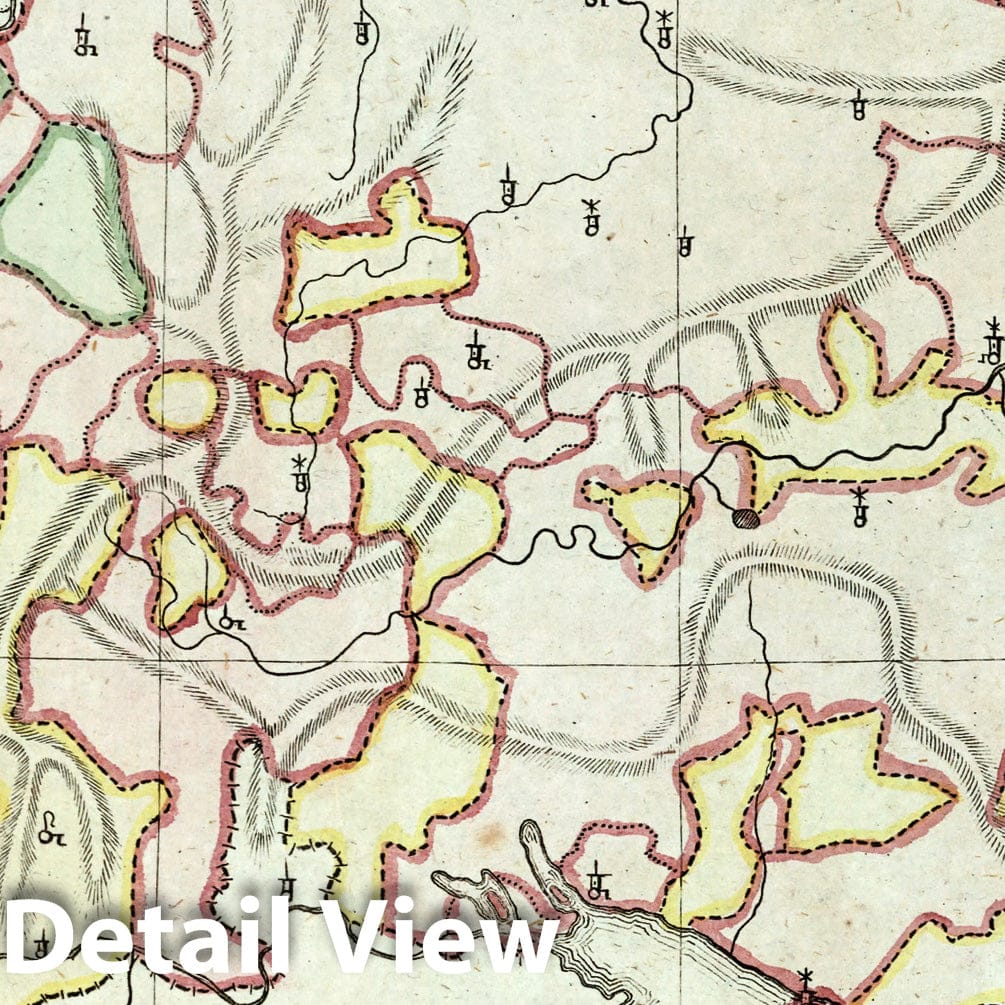 Swabia District, Germany 1801 Historical Map Print