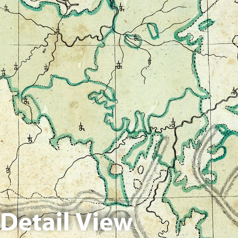 Burgundy, Germany 1801 Historical Topographic Map Print