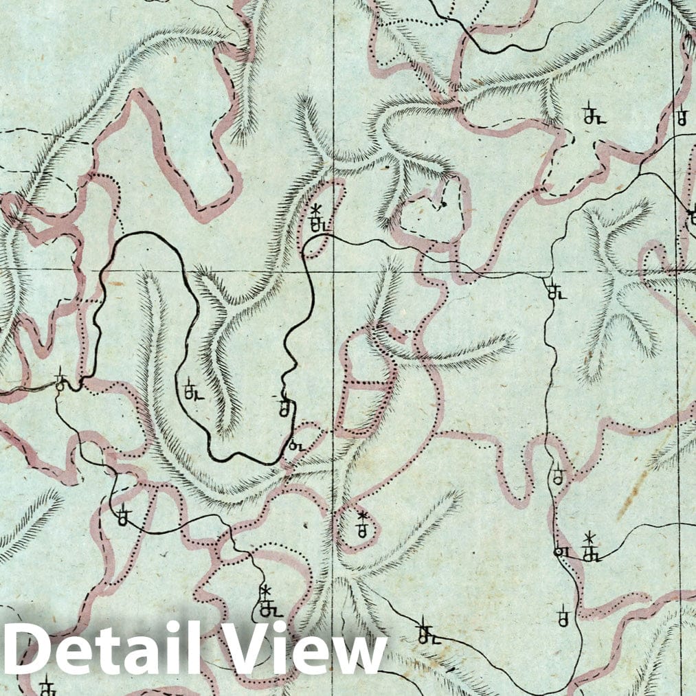 Franconia, 1801 - Historical Topographic Map Print