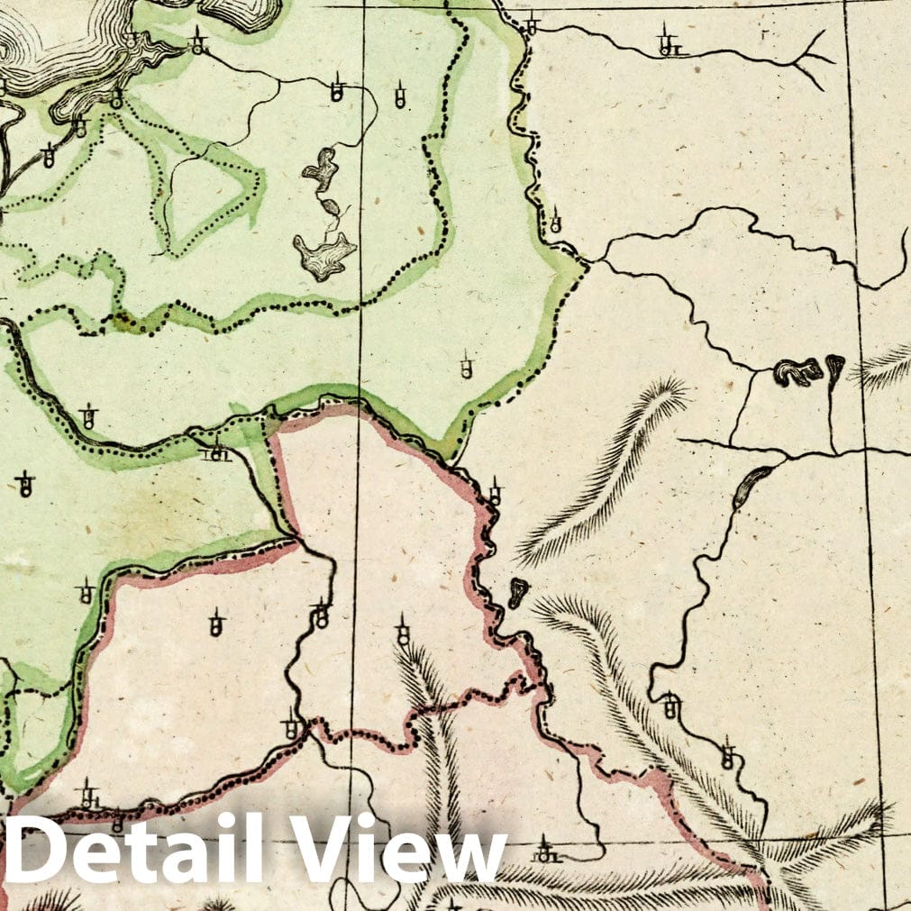 Prussia and Galia, 1801 - Historical Topographic Map Print
