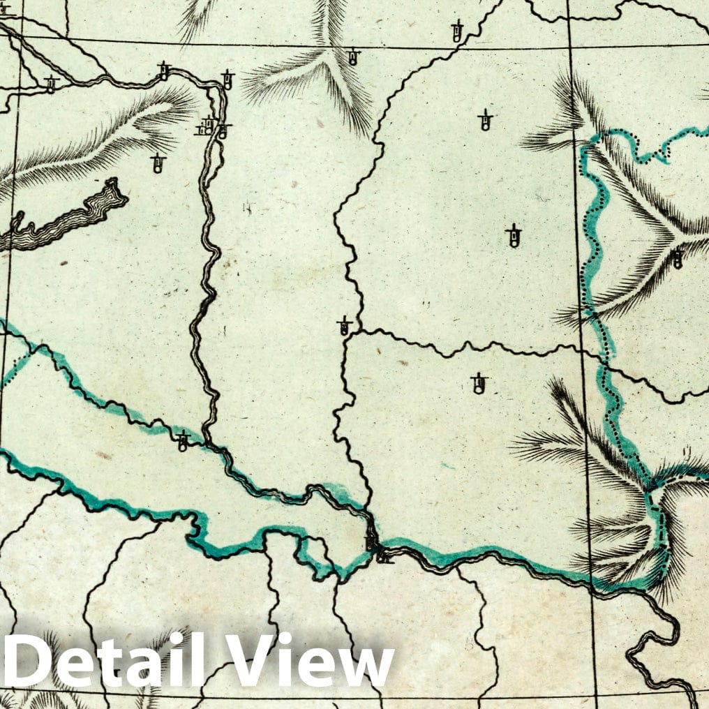 Hungary 1801 Topographic Map Print - Historical Atlas Reproduction