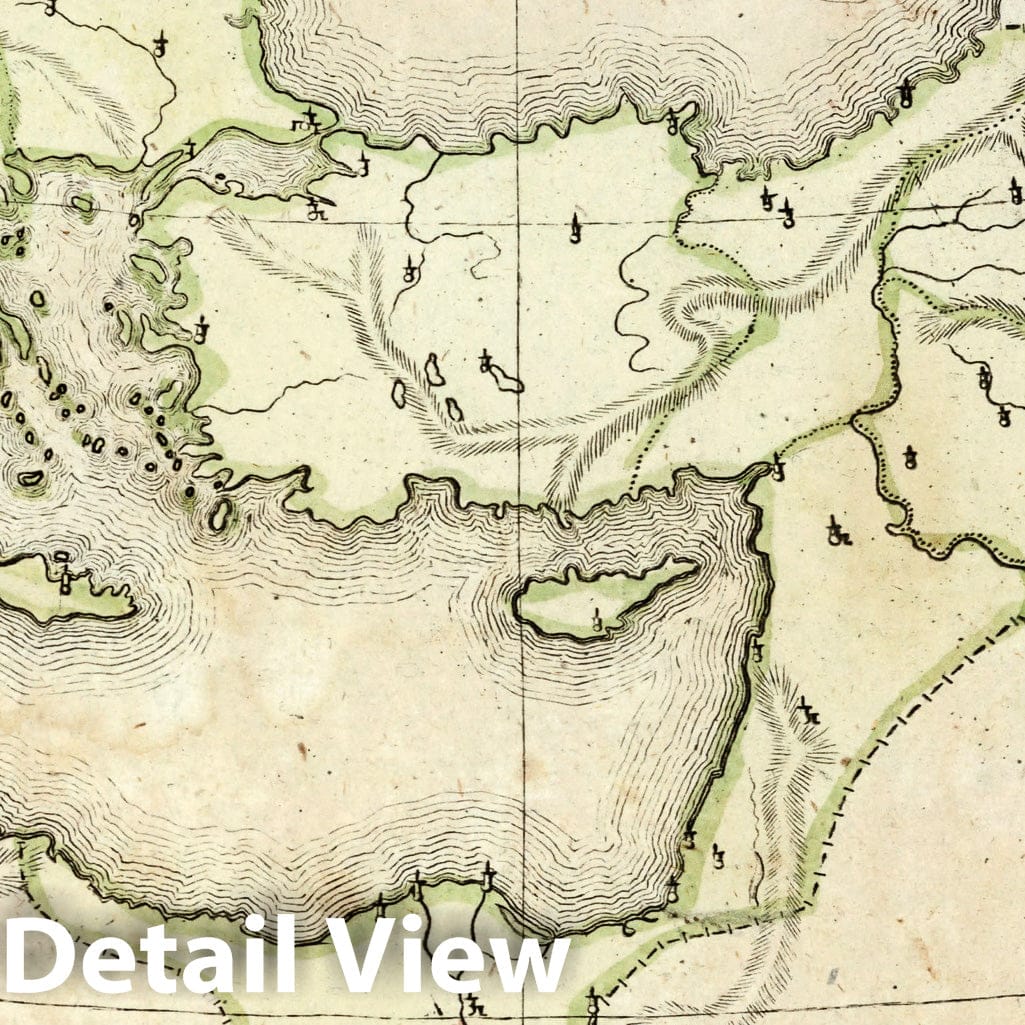 Historic Map : School Atlas Map, Turkey. 1801 - Vintage Wall Art