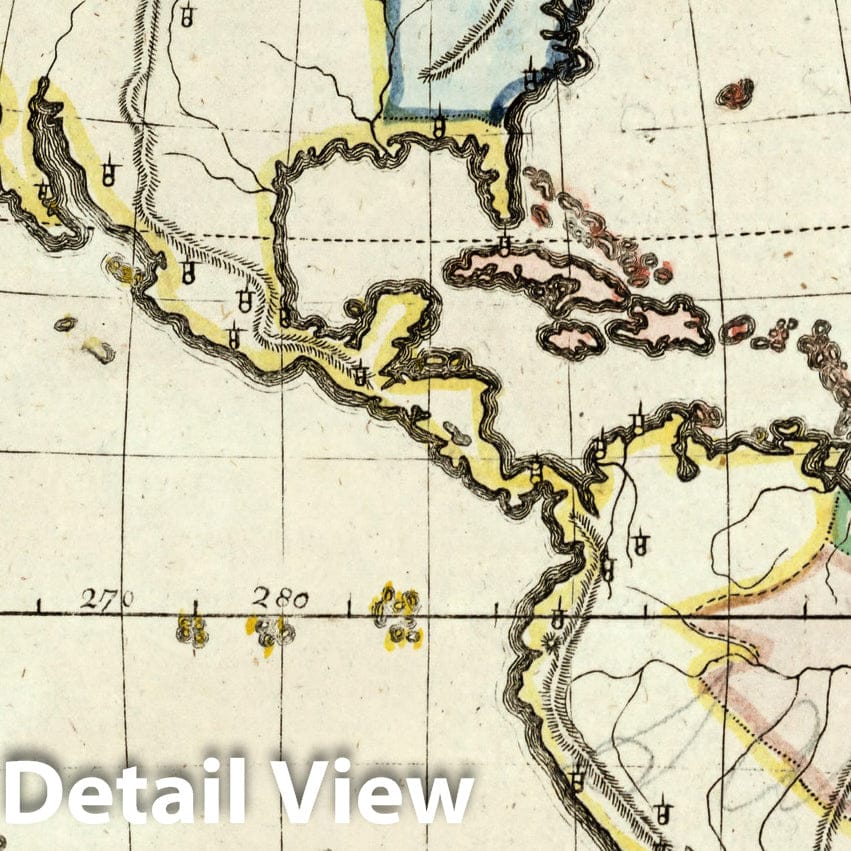 Historic Map : School Atlas Map, America. 1801 - Vintage Wall Art