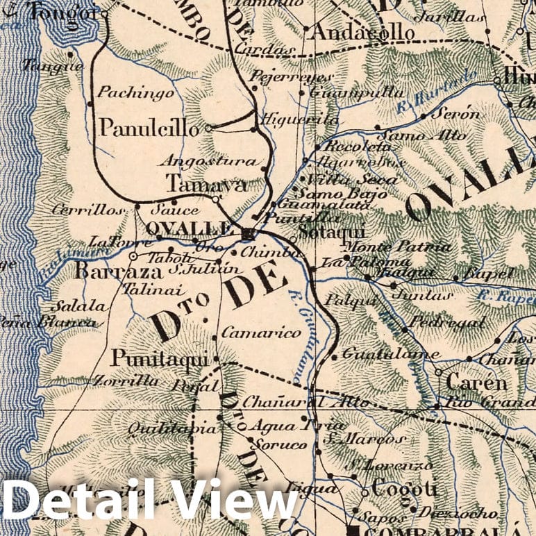 Coquimbo Province - Mapa No. 11, 1903 Historical Map Print