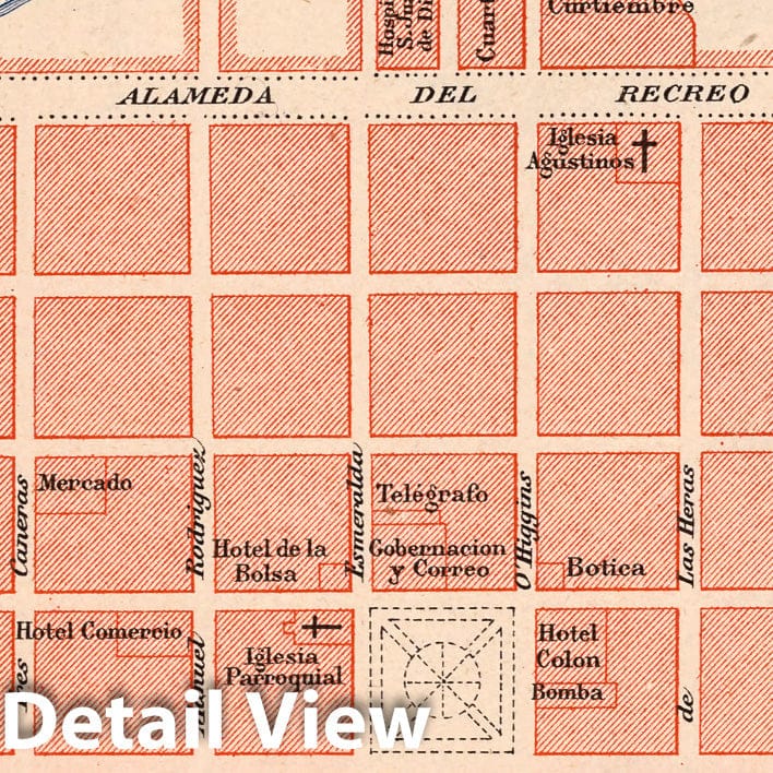 Santa Rosa de los Andes, 1903 - Historical Map Print