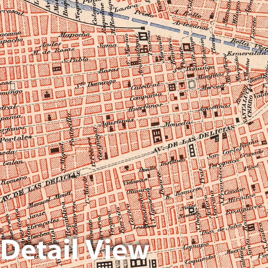 Santiago - Mapa No. 17 bis, 1903 - Historical Map Print