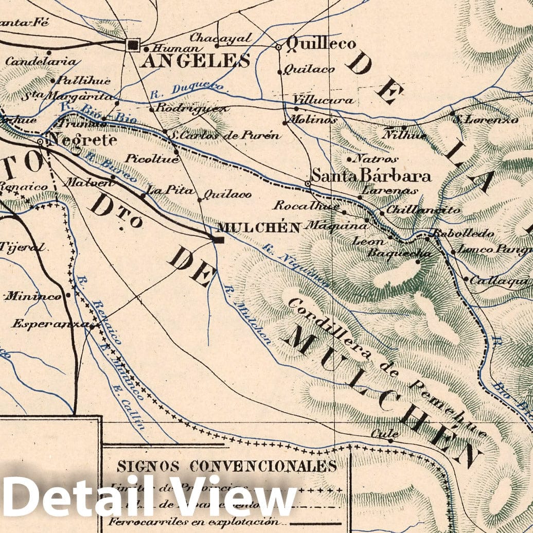 Biobio Province, Chile - Map No. 28, 1903 Historical Atlas Print