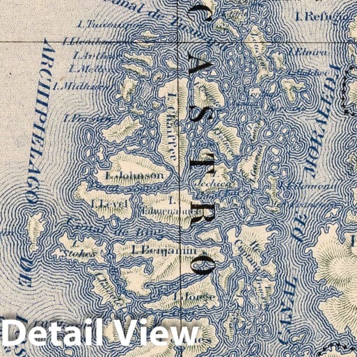 Chiloe Province, Chile 1903 Historical Map Print