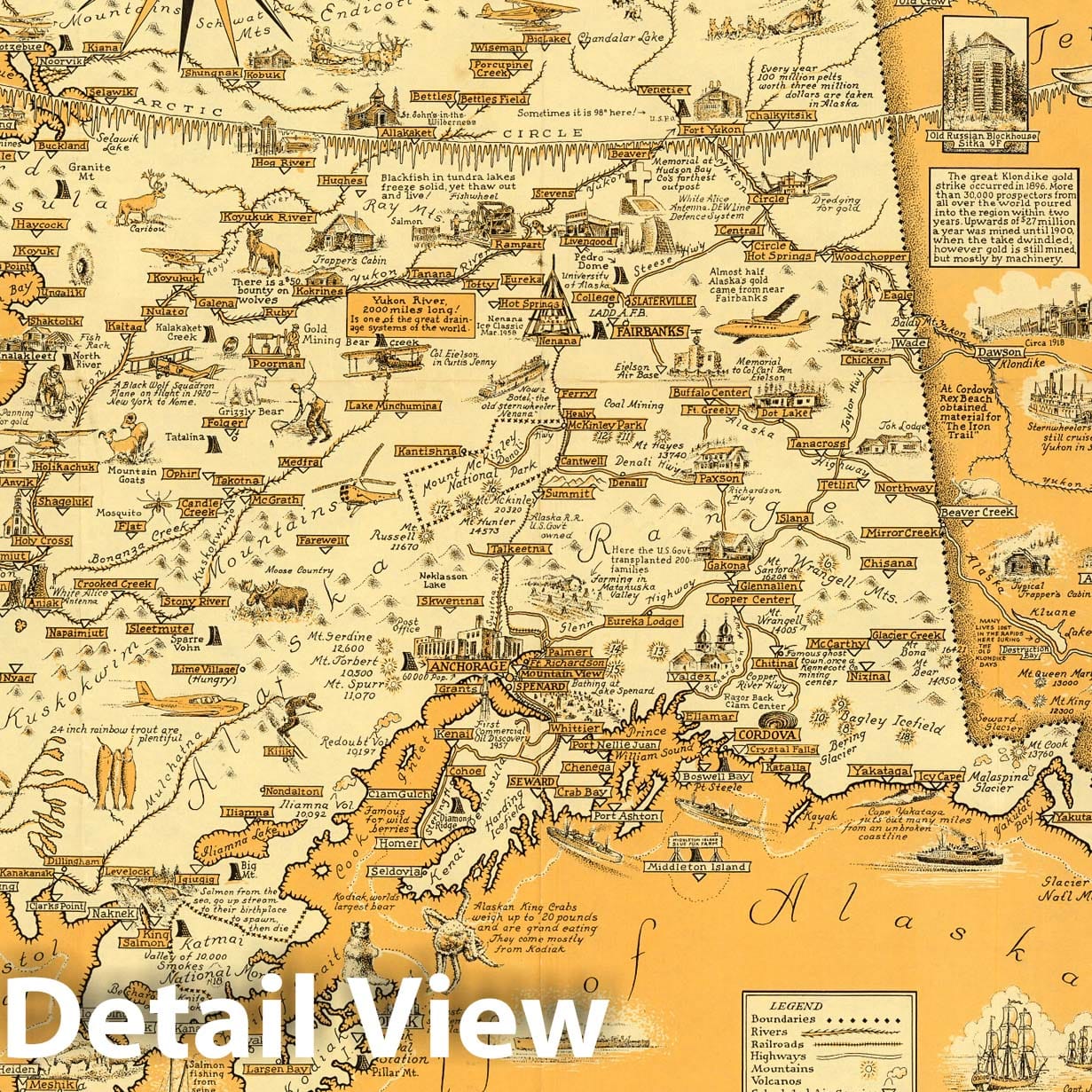 Alaska - Pictorial Map, 1959 - Historical Map Reproduction