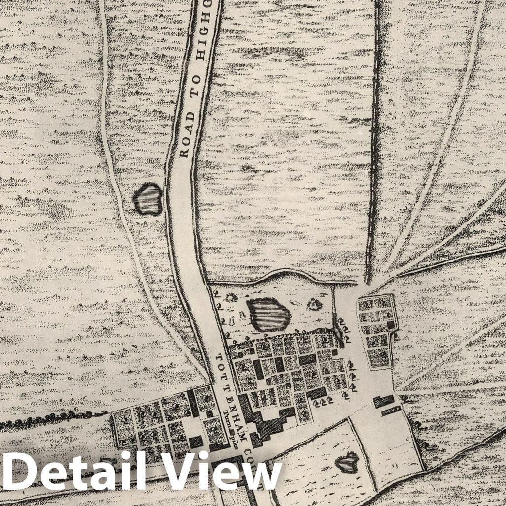 London, England - Sheet B 1 (a), 1746 - Rocque's Map Historical Reproduction