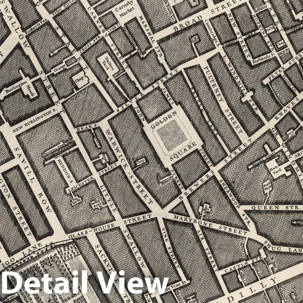 London, England - Sheet B 2 (a), 1746 - Rocque's Map of London