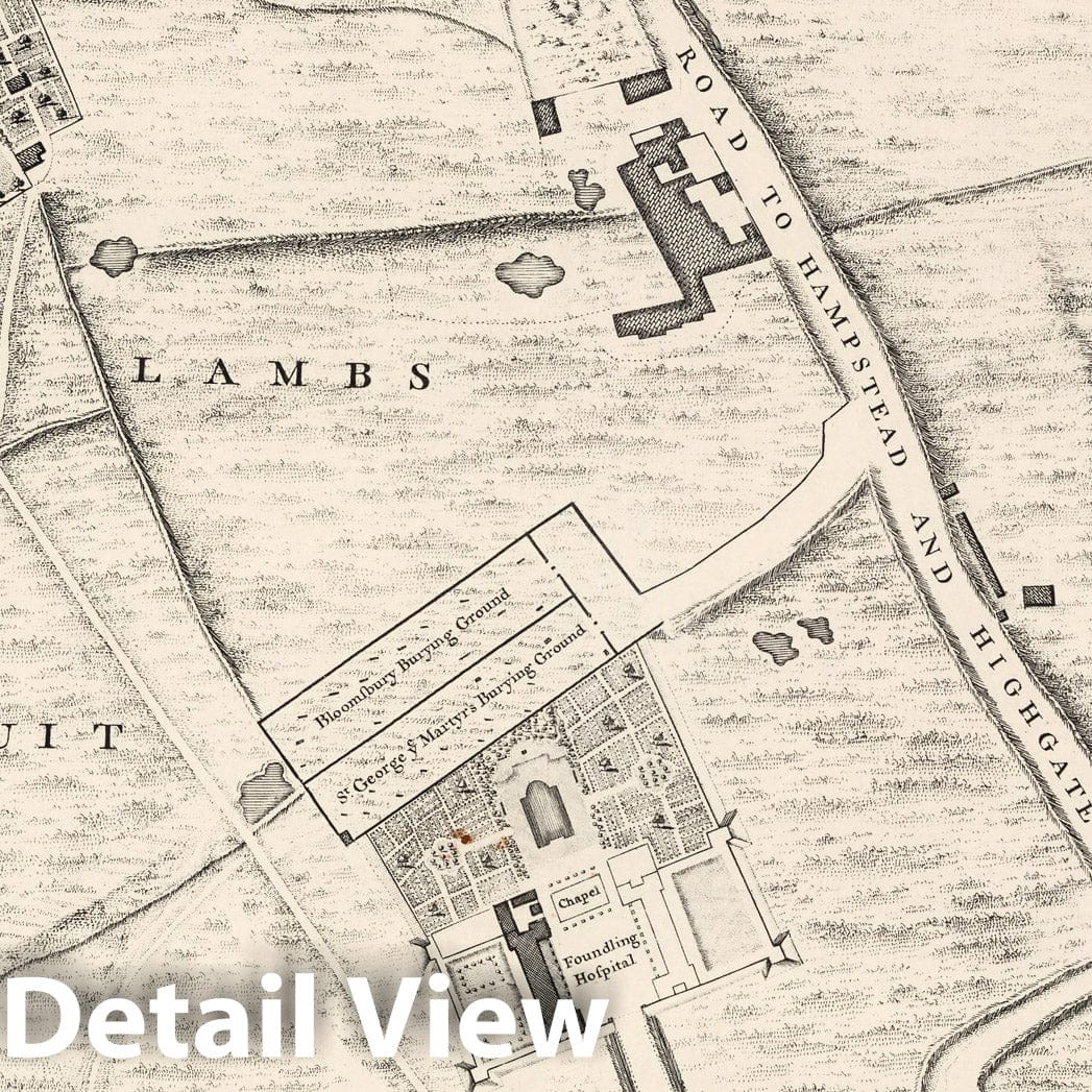 London, England - Sheet C 1 (a), 1746 - Rocque's Map of London Facsimile