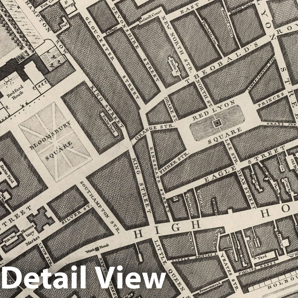 London, England - Sheet C 1 (b), 1746 - Rocque's Map of London