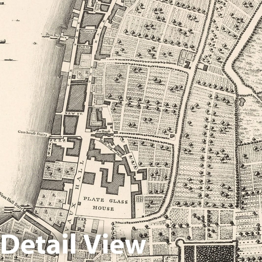 London, England - Sheet C 3 (b), 1746 - Rocque's Map of London Reproduction