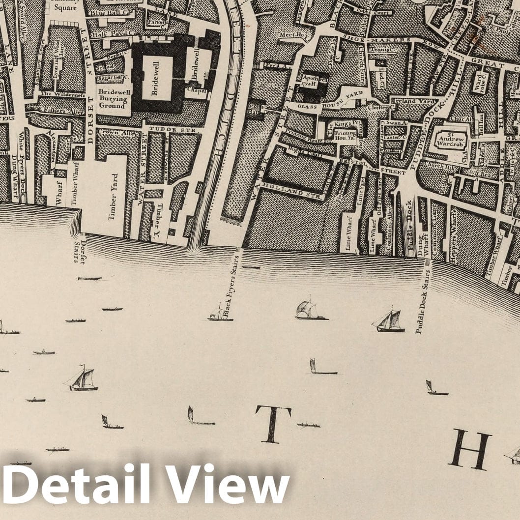 London, England - Sheet D 2 (a), 1746 - Rocque's Map of London